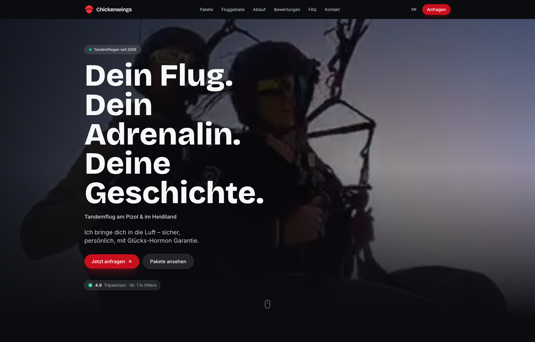 Chickenwings – Website Screenshot