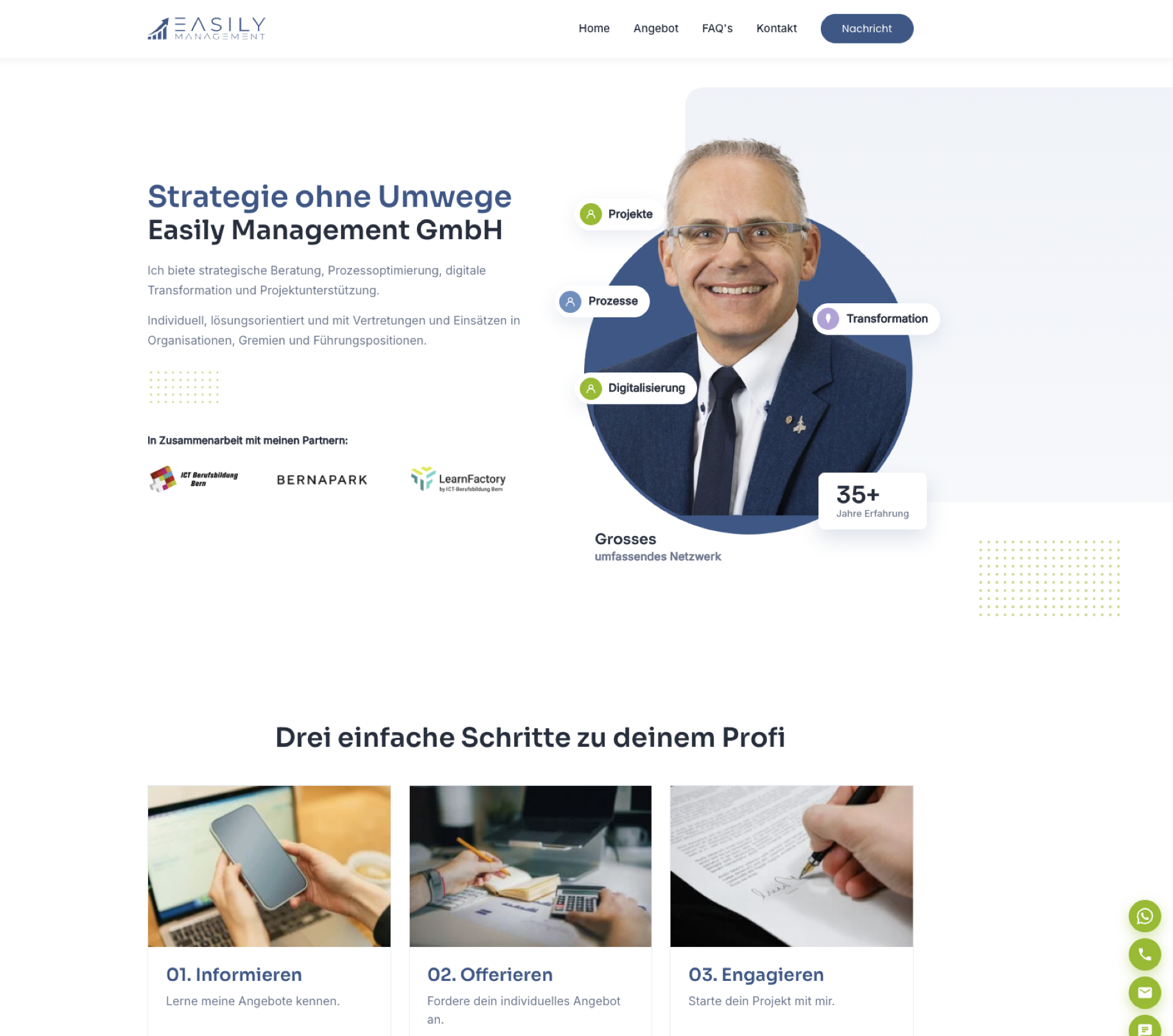 EasilyMGT – Website Screenshot